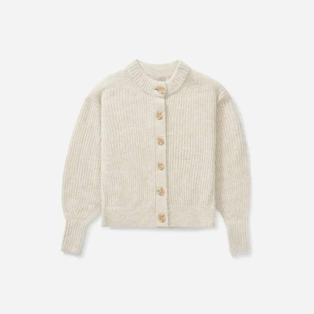 Everlane The Cropped Alpaca Cardigan